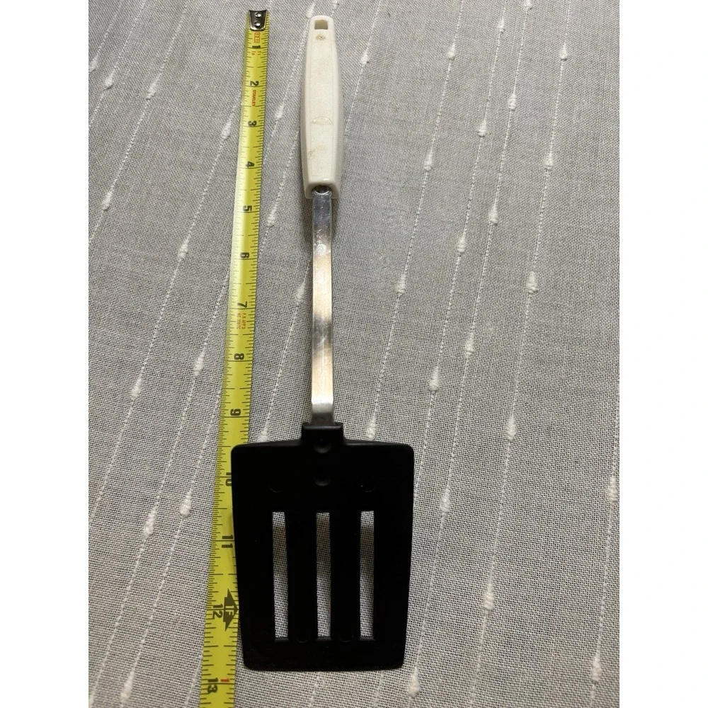 Vintage Clean EKCO Spice of Life Spatula Black Nylon Slotted Flipper Turner USA